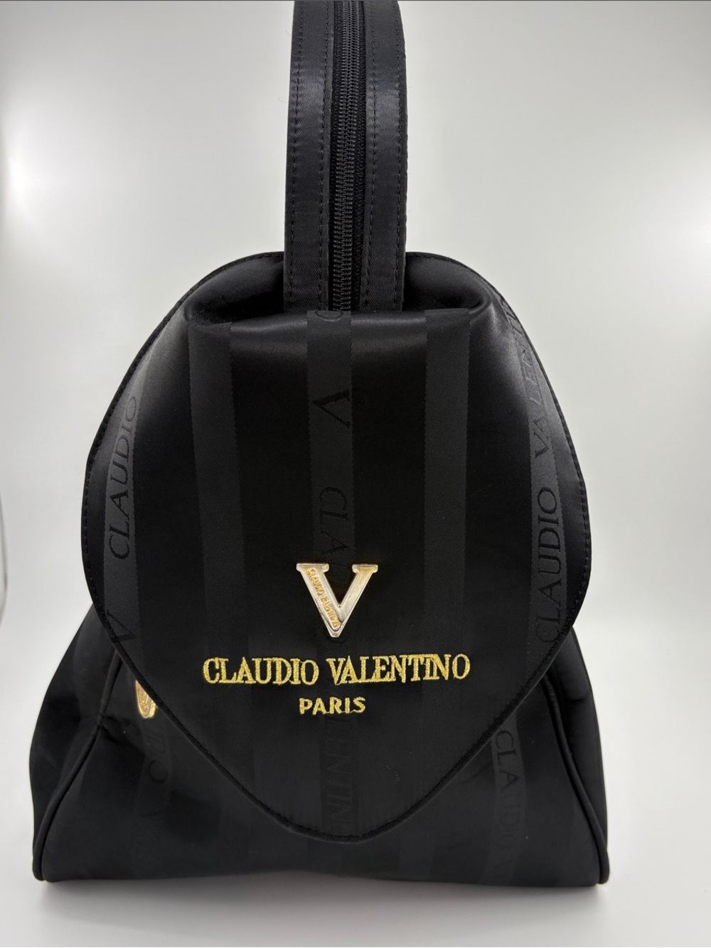 Claudio Valentino Paris Women's Backpack with Gold Logo